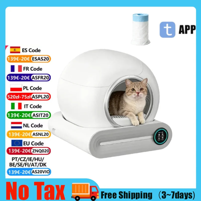 KittyLoo – 65L Smart Self-Cleaning Litter Box